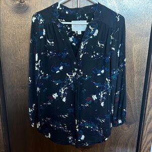 Amour Vert Black Silk Top